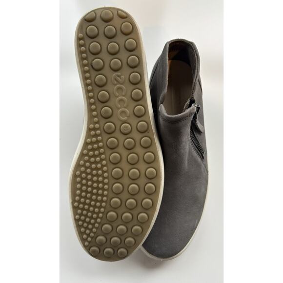 ECCO Soft 7 Side Zip Women’s EU 36 US5-5.5 Gray Nubuck Leather 430243 Moonless - Picture 3 of 8